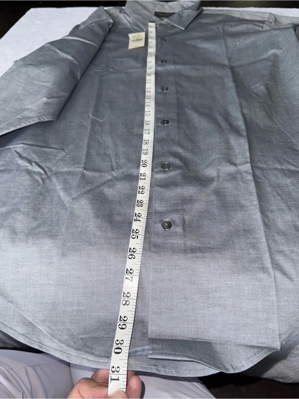 Banana Republic Men's Gray Long-Sleeve Dress Shirt